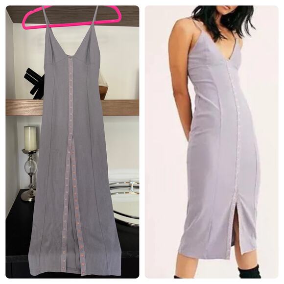 Free People Make It Snappy Slip Dress - Picture 1 of 7